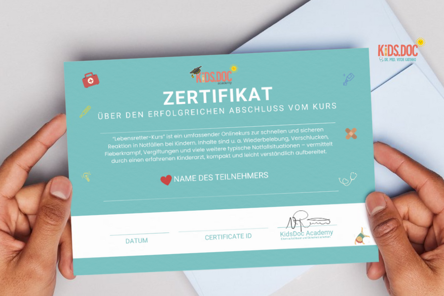 Dickes Danke und Zertifikat