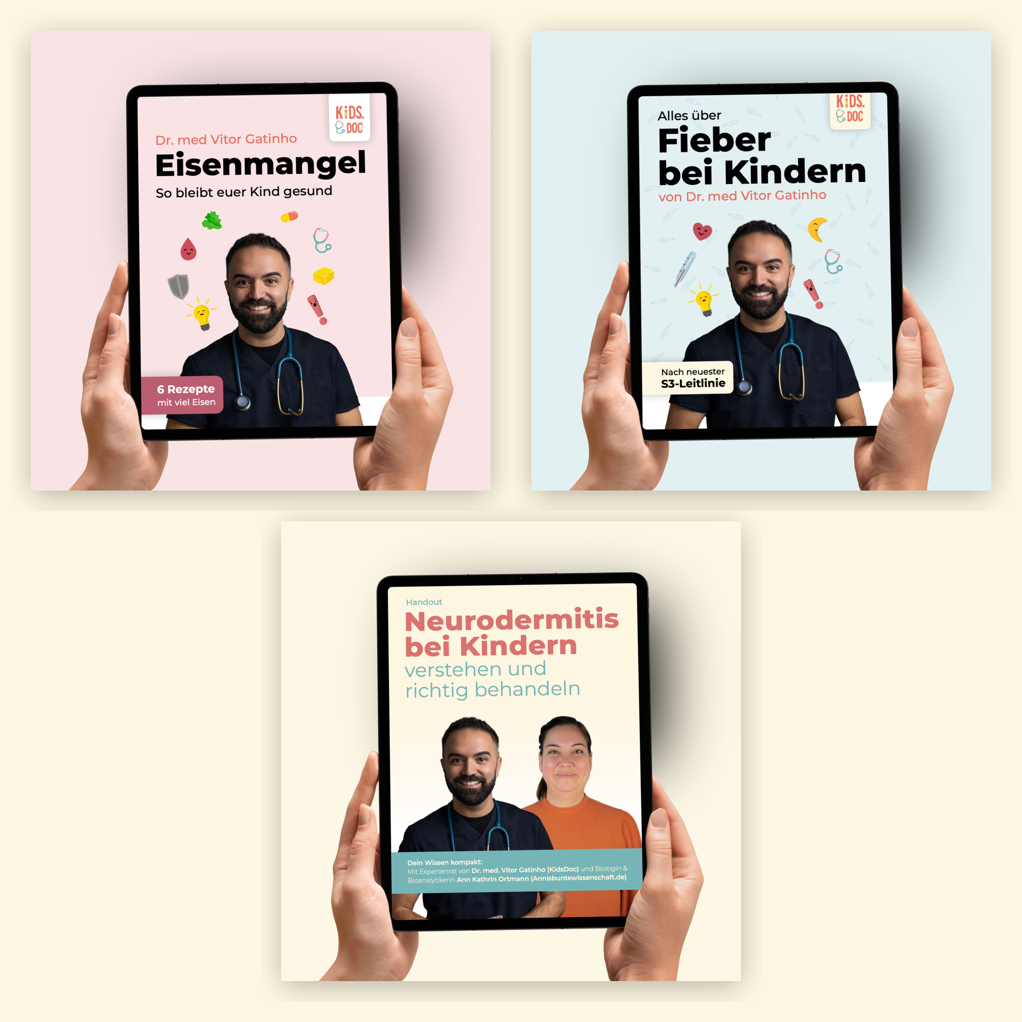 Kids Doc Starter-Bundle: Eisenmangel-, Fieber- und Neurodermitis-Ratgeber